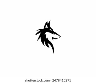 The wolf logo is suitable for the logo of an application or game
