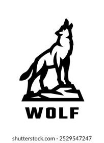 Wolf logo, symbol. Vector illustration.