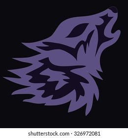 Wolf logo tattoo, vector illustration