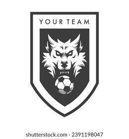 Logo de Wolf para el fútbol de equipo