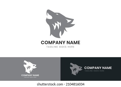 Wolf logo template design. Wolf vector icon design