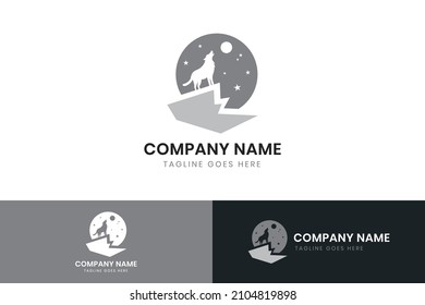 Wolf logo template design. Wolf vector icon design