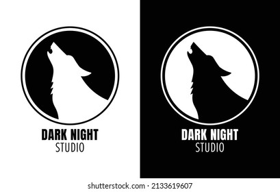 Wolf logo template icon vector design