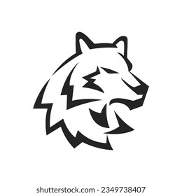 Wolf logo template Isolated. Brand Identity. Icon Abstract Vector graphic