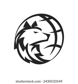 Wolf Logo plantilla aislada. Identidad de marca. Icono Abstracto Vector gráfico