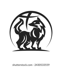 Wolf Logo template Isolated. Brand Identity. Icon Abstract Vector graphic