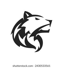 Wolf Logo template Isolated. Brand Identity. Icon Abstract Vector graphic