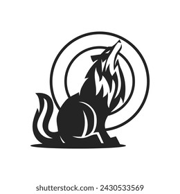 Wolf Logo template Isolated. Brand Identity. Icon Abstract Vector graphic