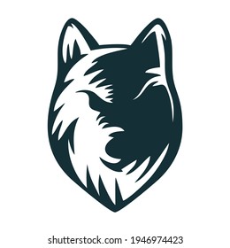 Wolf Logo Template 
Wolf Silhouette Vector Template