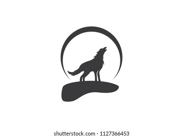 Wolf Logo Template vector icon illustration design
