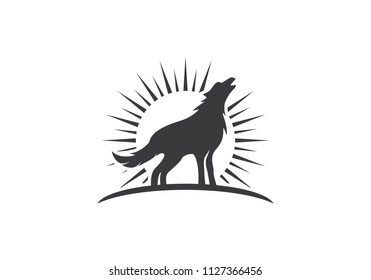 Wolf Logo Template vector icon illustration design
