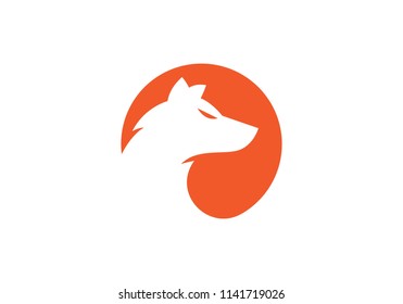 Wolf Logo Template vector icon illustration design
