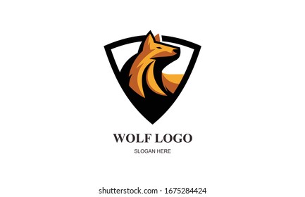 Diseño de ilustración de icono de vectores de plantillas de logotipos de lobos