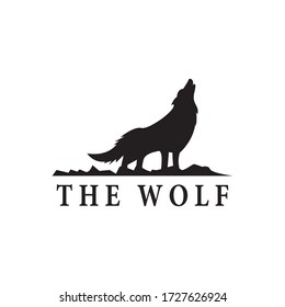 The Wolf logo template vector icon design