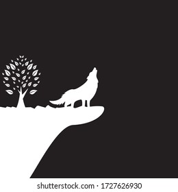 The Wolf logo template vector icon design