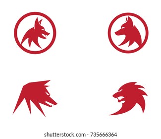 Wolf Logo Template vector icon illustration design