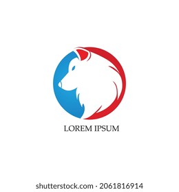 Diseño de ilustraciones vectoriales de plantillas de logotipos Wolf