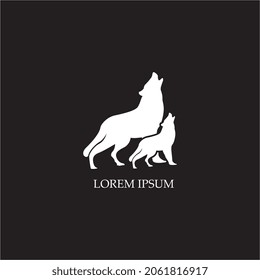 Diseño de ilustraciones vectoriales de plantillas de logotipos Wolf