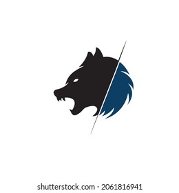 Wolf Logo Template vector illustration design