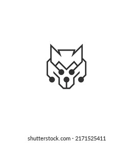 Wolf Logo Template vector illustration design