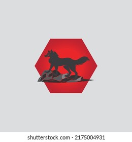 Wolf Logo Template vector illustration design