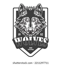 Diseño de ilustración vectorial de la plantilla del logotipo Wolf