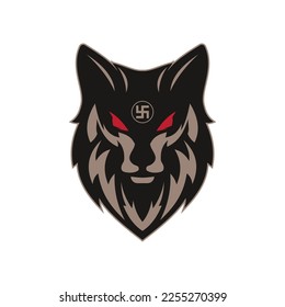 Wolf Logo Template vector illustration design