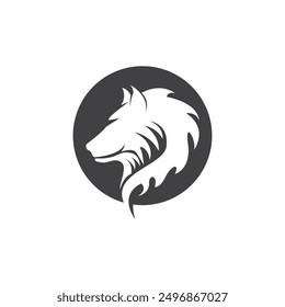 Wolf Logo Template vector illustration design