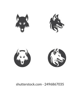 Wolf Logo Template vector illustration design