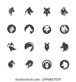Wolf Logo Template vector illustration design