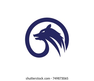 Wolf Logo Template vector illustration design