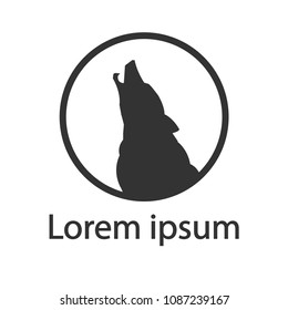 Wolf logo template,design element.