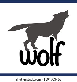 Wolf Logo Text Template