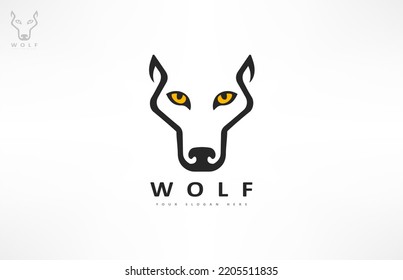 Wolf logo vector. Animal design.