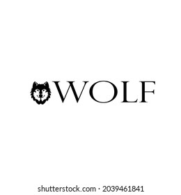 WOLF LOGO VECTOR BLACK CIRCLE