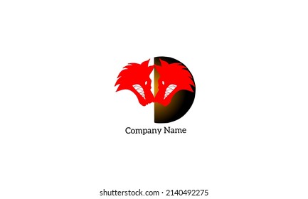 Wolf logo vector for a business. Isolated white background