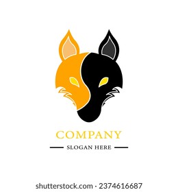 Wolf logo vector, design for logo, poster, card, banner, emblem, vector illustration