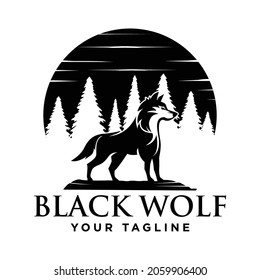 Wolf Logo Vector Design Template.