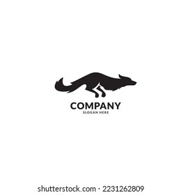 wolf logo vector design template.