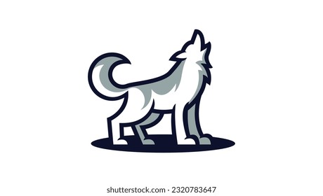 plantilla de diseño de vector con logotipo de lobo