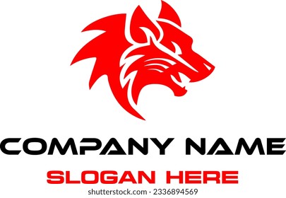 
wolf logo in vector form