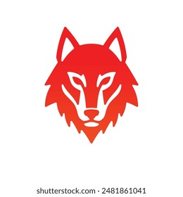 símbolo y signo gráfico del Vector del logotipo del lobo 