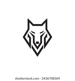 wolf logo vector graphics design 