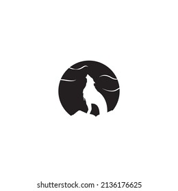 Wolf Logo vector icon illustration design
