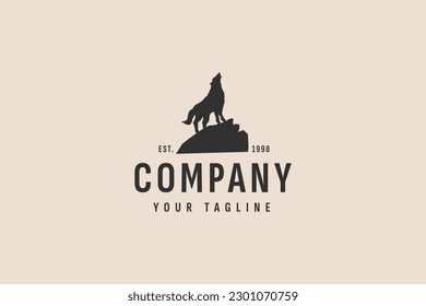 wolf logo vector icon illustration