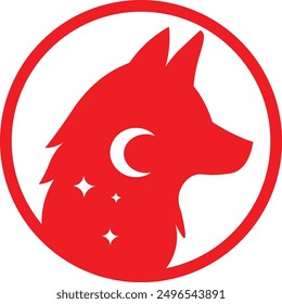 Logotipo de lobo Vector icono de lobo tatuaje diseño de logotipo de lobo