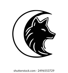 Logotipo de lobo Vector icono de lobo tatuaje diseño de logotipo de lobo