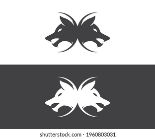 wolf logo vector illustration Design element for logo