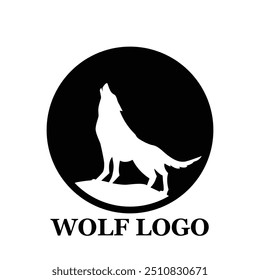 Wolf-Logo, Fuchs-Logo, Fuchs im Kreis, Fuchs-Kreis-Logo, Kreis-Rahmen, Vektorgrafik. 