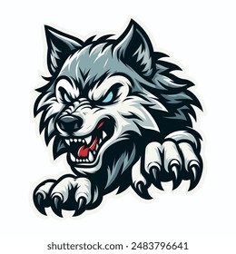 Wolf Logo Vector Illustration and Mascot Emblem for Esports or Apparel